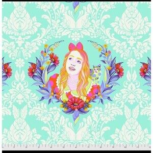 TULA PINK CURIOUSER & CURIOUSER ALICE IN WONDERLAND FABRIC 1 YARD